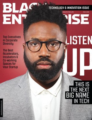 Rodney B. Williams on the cover of Black Enterprise, May 2016 Technology and Innovation Issue, under the line This is the next big name in tech.